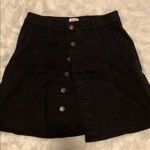 Black button down mini skirt